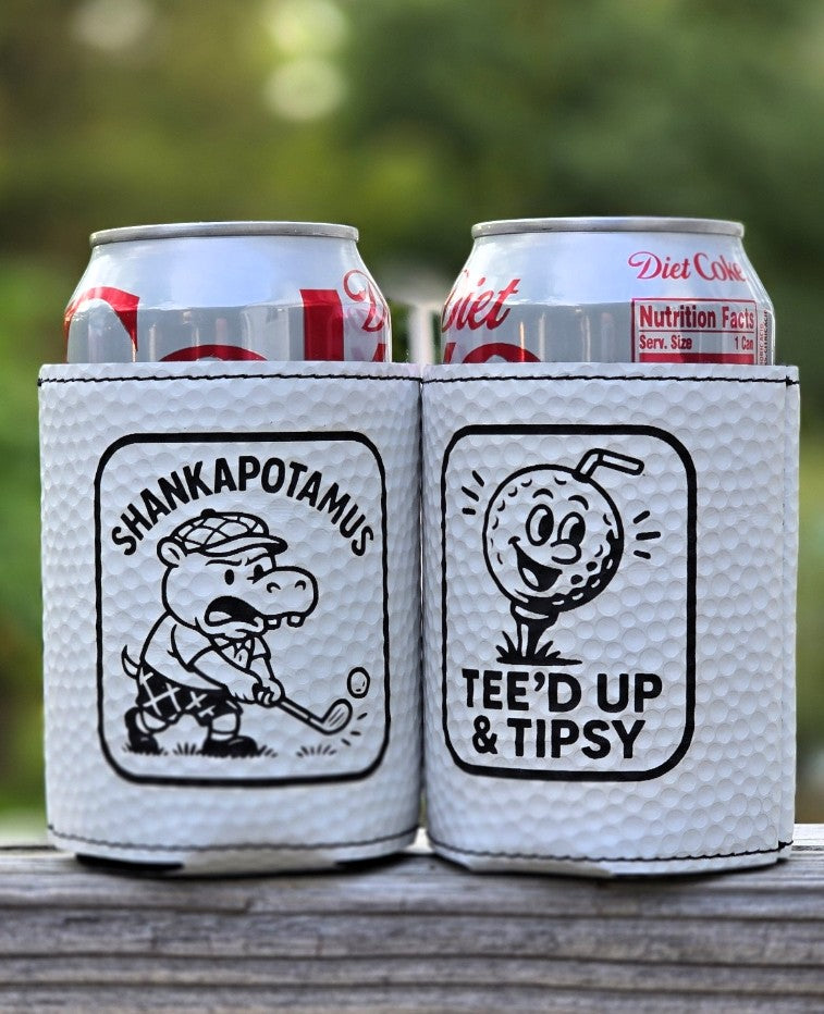 Custom 12oz Insulated Golf Style beverages holder.