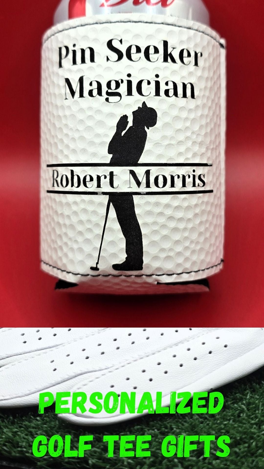 Custom 12oz Insulated Golf Style beverages holder.