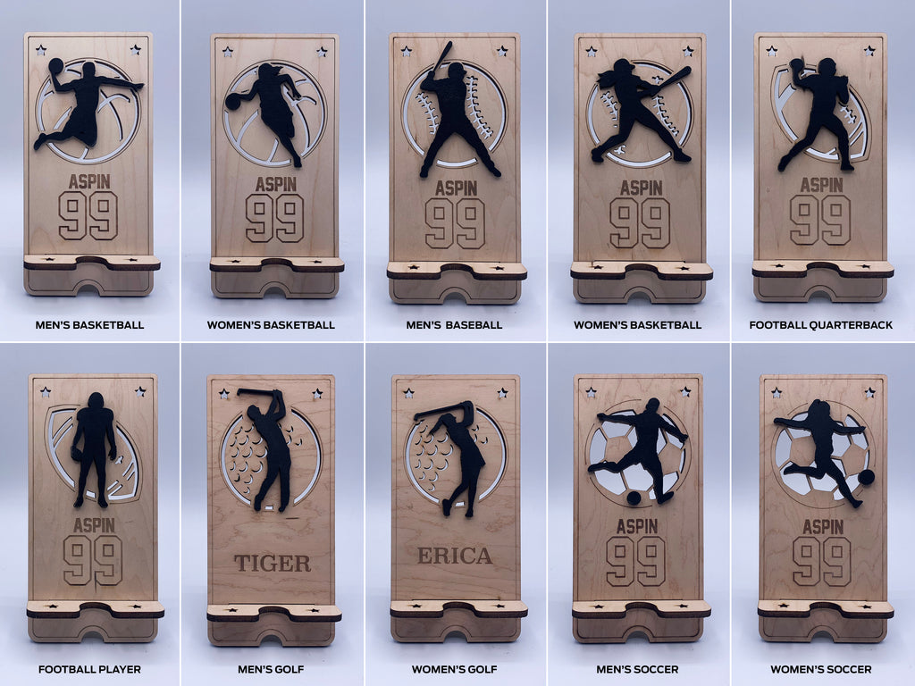 Personalized Sport Themed Phone Stand
